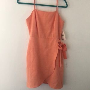 Altar’d state orange mini dress with tie , nwt